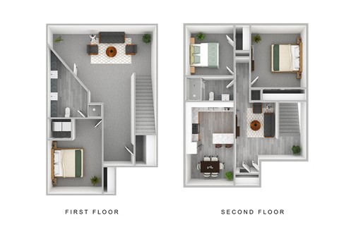 3x2 floorplan at The Heights at Tramway